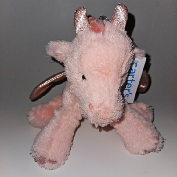NEW Carter's Pink Dragon Plush Lovey 9" Stuffed Animal Baby Toy 2024 - Picture 2 of 10